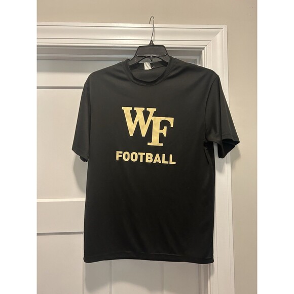 Wake Forest Football Demon Deacons Men’s Black Dri Fit Shirt Size Large Game Day - Picture 1 of 3